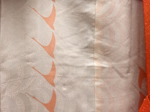  未使用品　のり散らし模様ロング道行コート